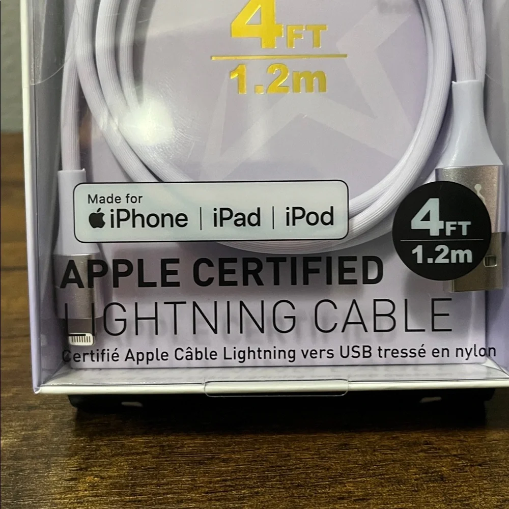 Apple Certified Lightning Cable.. NWT!! never opened Light purple color